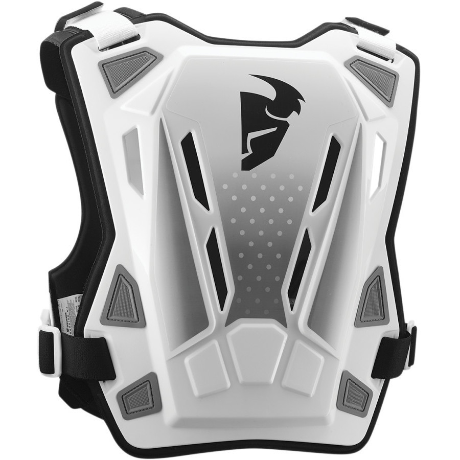 Child Protective Helmet Cross Enduro Thor Youth Guardian MX Roost Deflector White