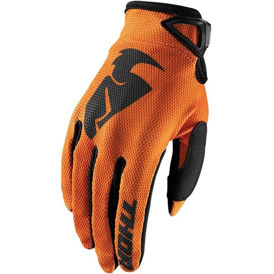 Children's Moto Cross Enduro Gloves Thor Sector Youth S20 Orange