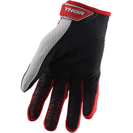 Children's Moto Cross Enduro Gloves Thor Spectrum Youth S20 Red Gray
