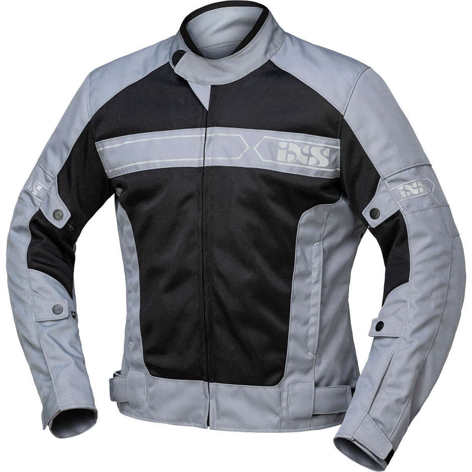 Classic Motorcycle Jacket In Ixs Evo-Air Gray Black Fabric