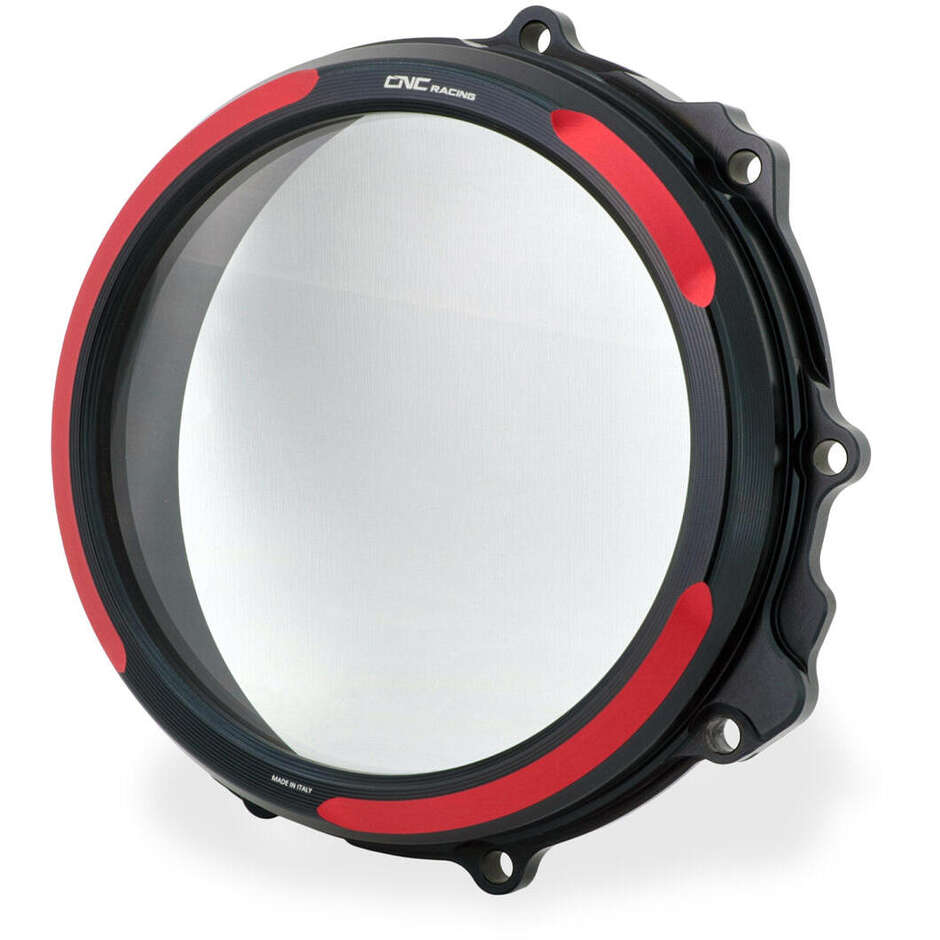 Clear Clutch Cover CA300 MV Agusta - Hydraulic Control - Bicolor CNC Racing Black Red