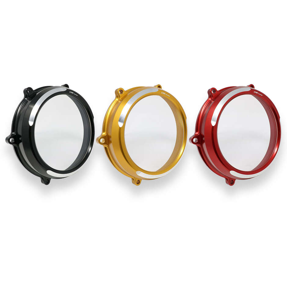 Clear Oil Clutch Cover Ducati Multistrada V4 & Diavel V4 - BICOLOR CNC Racing Red