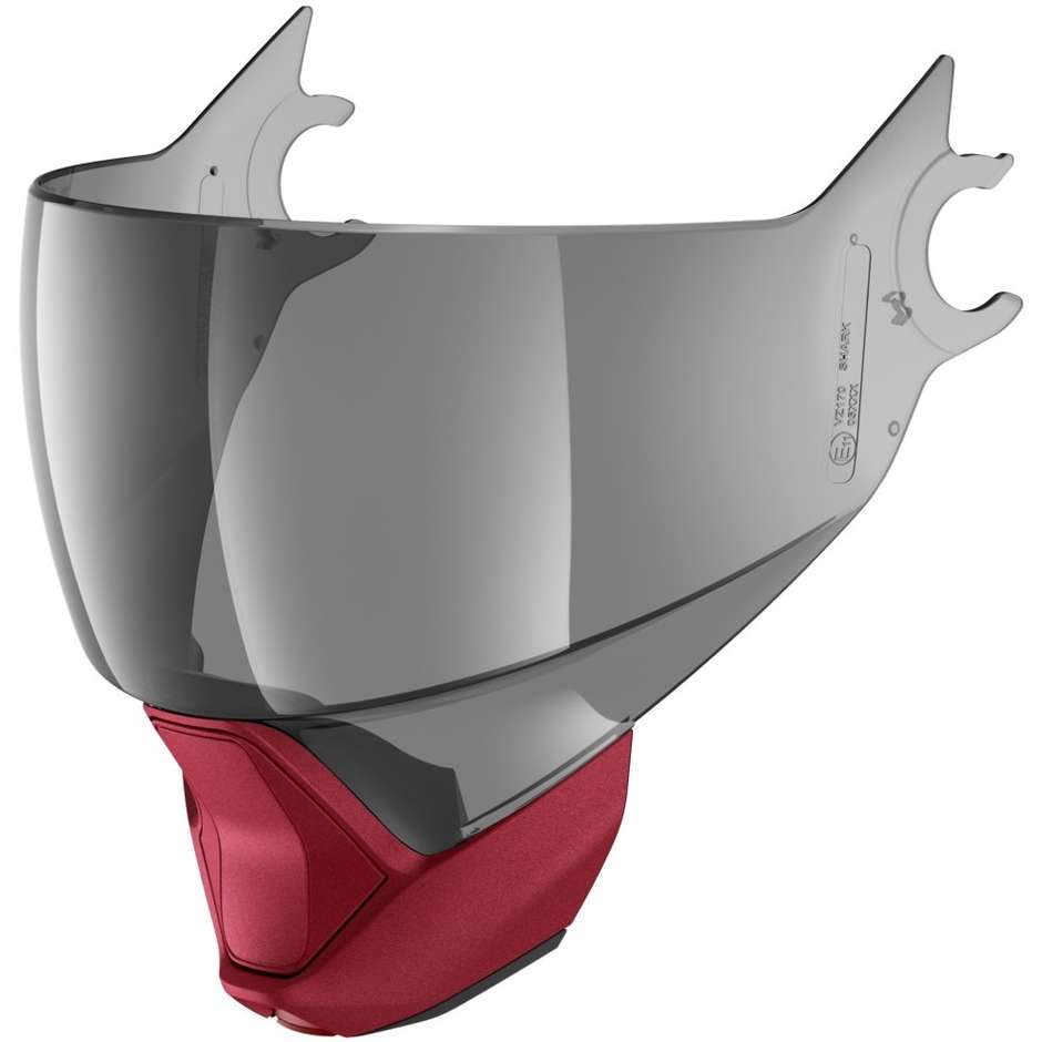Clear Shark Smoked Visor for EVOJET Helmet Matte Red Chin Guard