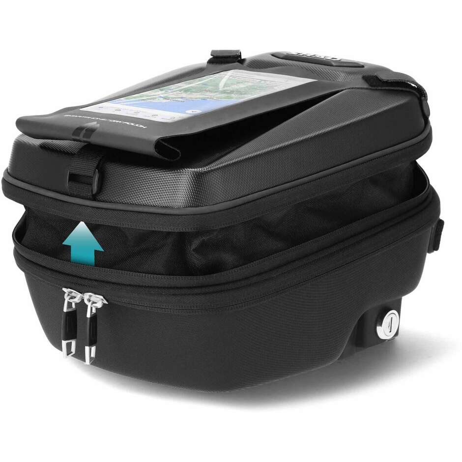 CLICK SYSTEM Sacoche de Réservoir Moto Shad E09CL PRO Extensible 5>8 Litres