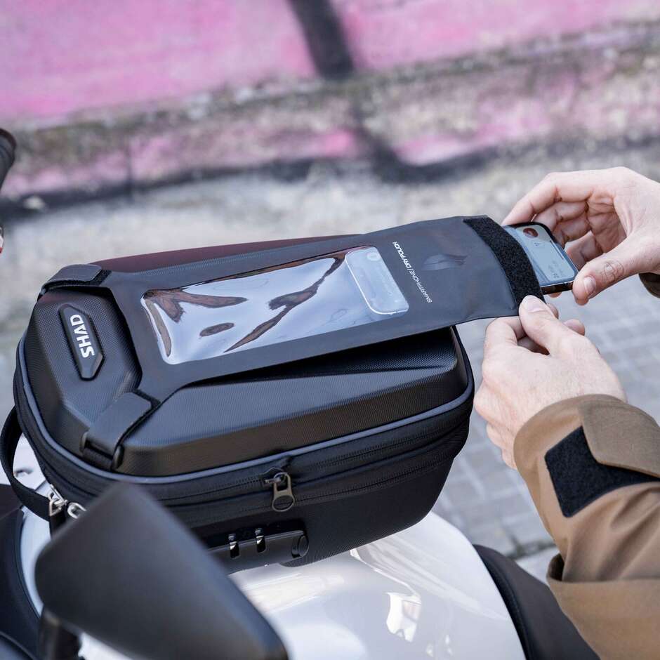 CLICK SYSTEM Sacoche de Réservoir Moto Shad E09CL PRO Extensible 5>8 Litres