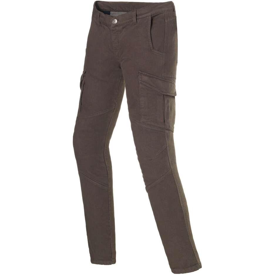 Clover CARGO PRO Motorradhose aus braunem Stoff