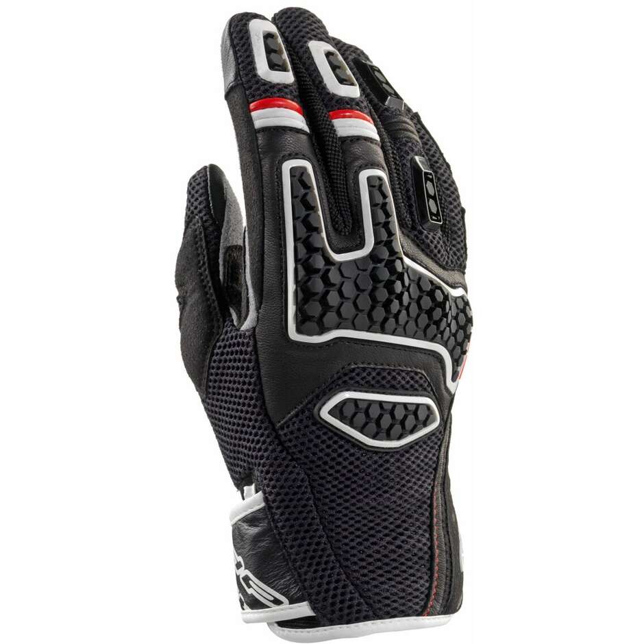 Clover GTS-3 Sommer Motorradhandschuhe Schwarz Weiß