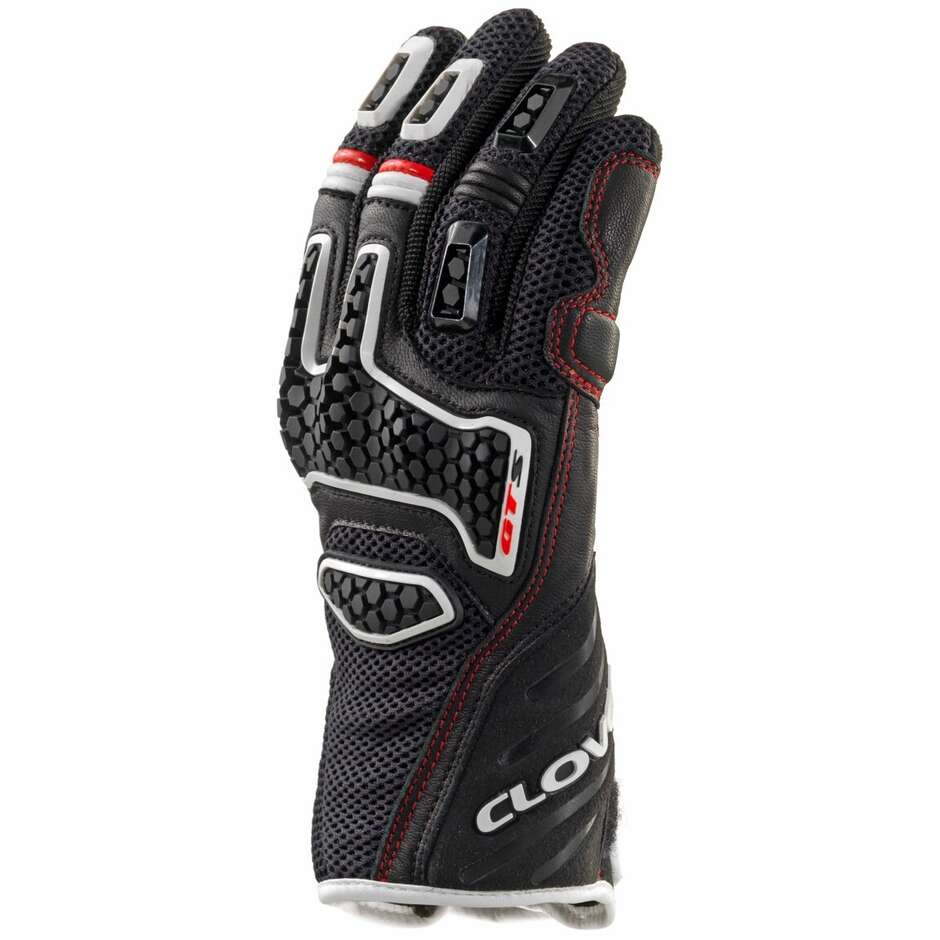 Clover GTS-3 Sommer Motorradhandschuhe Schwarz Weiß