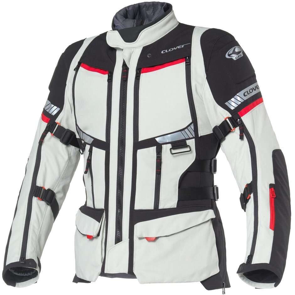 Clover GTS 5 WP Motorcycle Jacket Black Grey