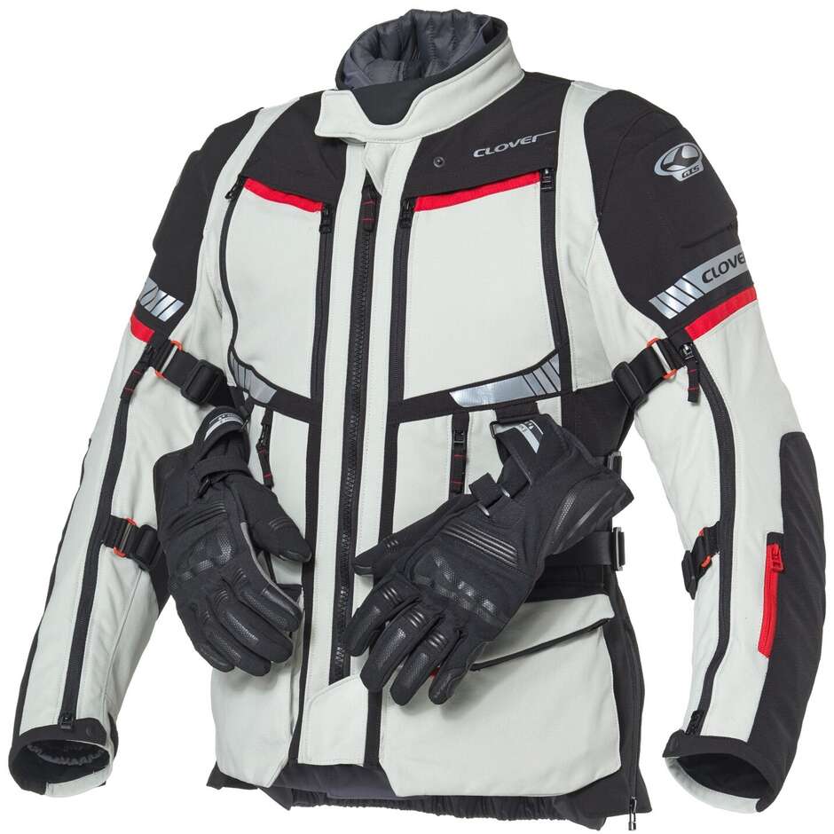 Clover GTS 5 WP Motorcycle Jacket Black Grey