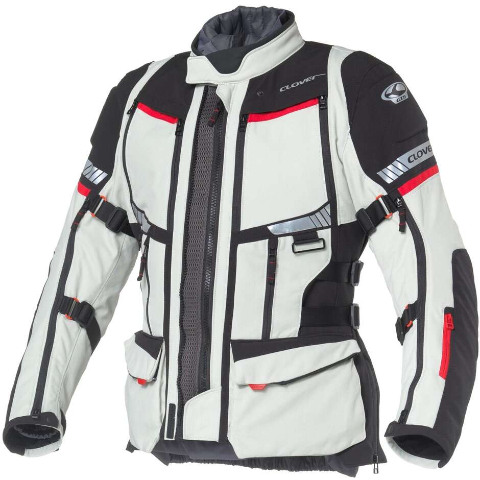 Clover GTS 5 WP Motorcycle Jacket Black Grey