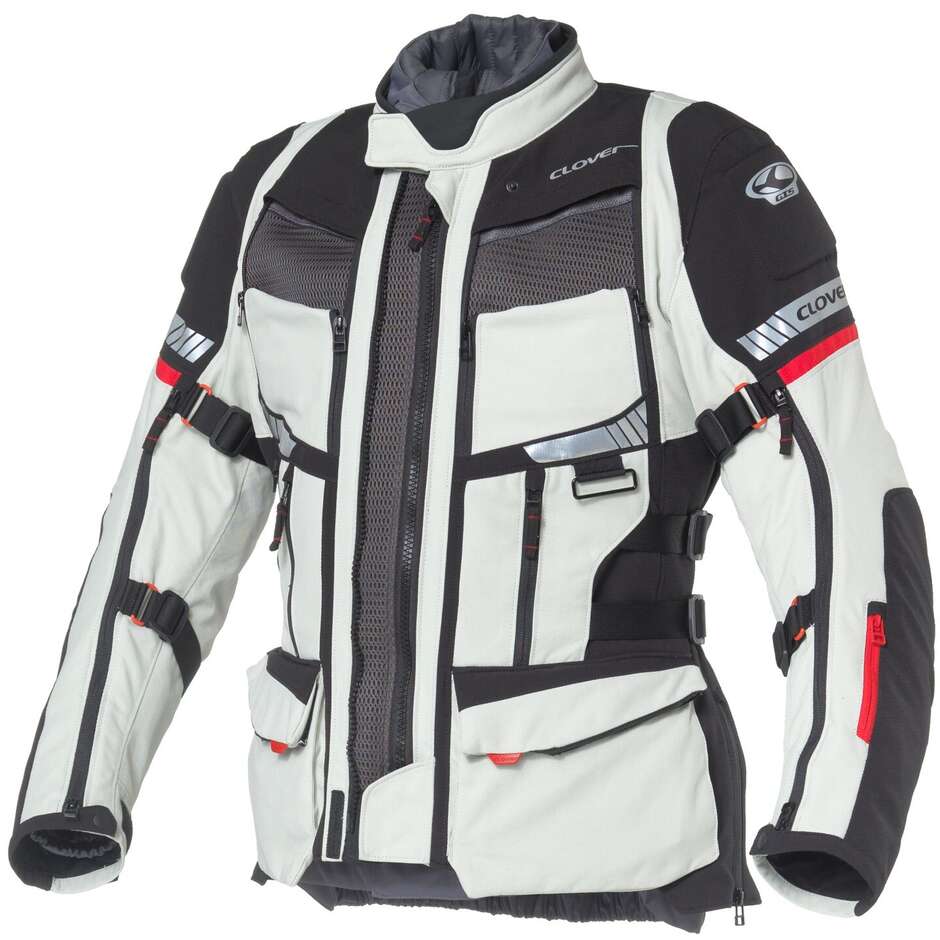 Clover GTS 5 WP Motorcycle Jacket Black Grey