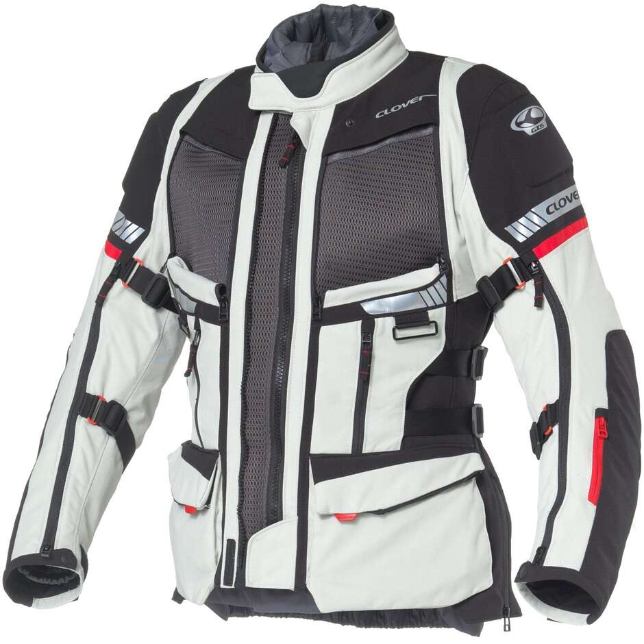 Clover GTS 5 WP Motorcycle Jacket Black Grey