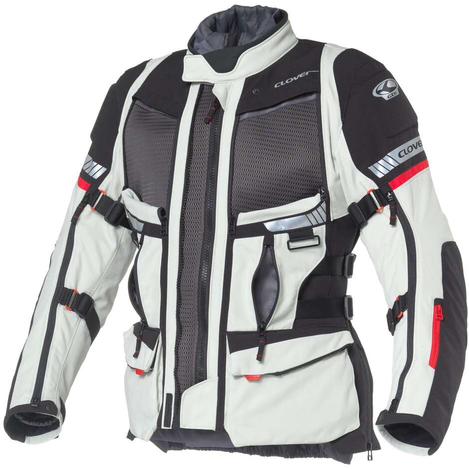 Clover GTS 5 WP Motorcycle Jacket Black Grey