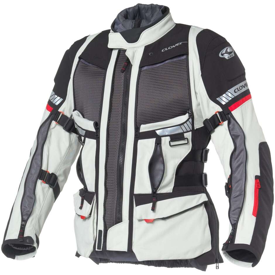 Clover GTS 5 WP Motorcycle Jacket Black Grey