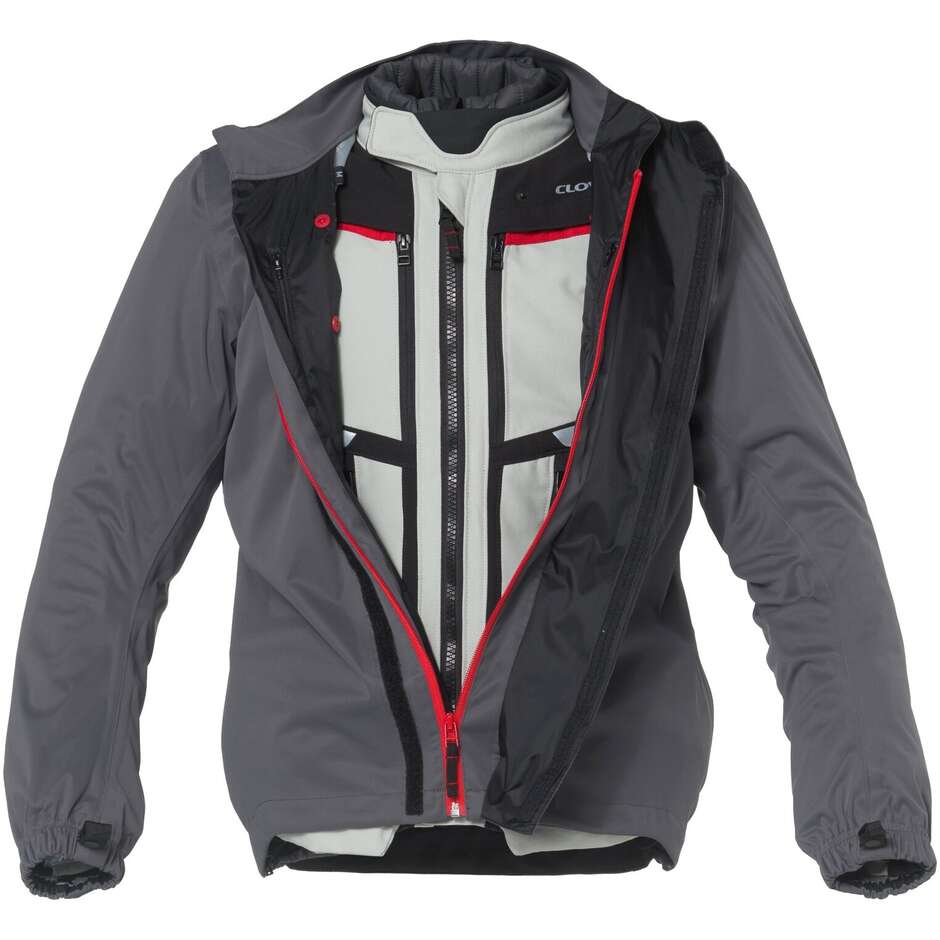 Clover GTS 5 WP Motorcycle Jacket Black Grey