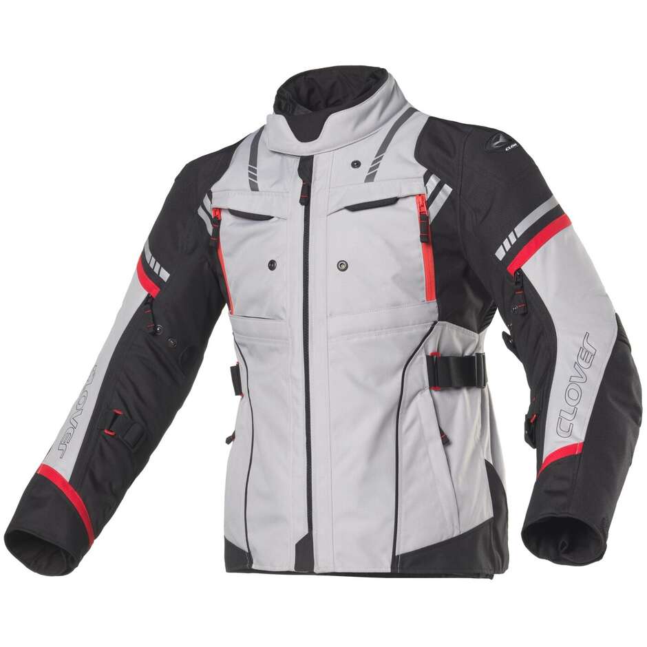 Clover HYPERBLADE WP Motorcycle Jacket Black Grey Red