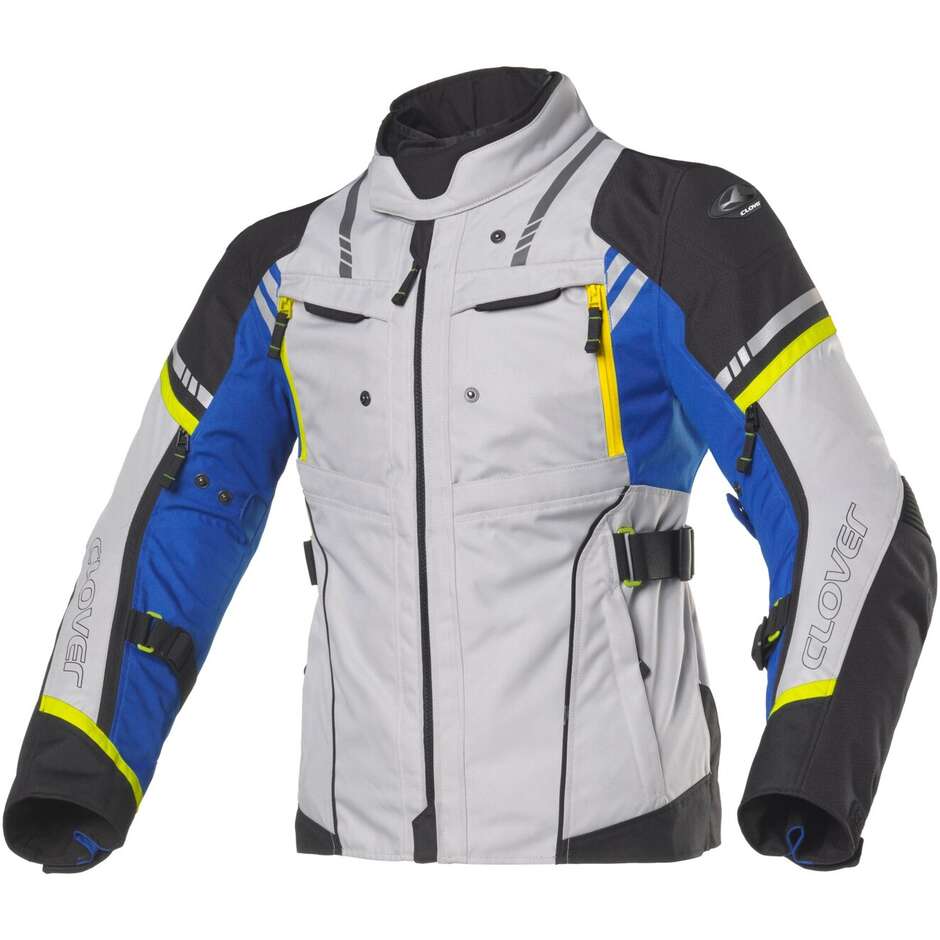 Clover HYPERBLADE WP Motorcycle Jacket Blue Grey Black