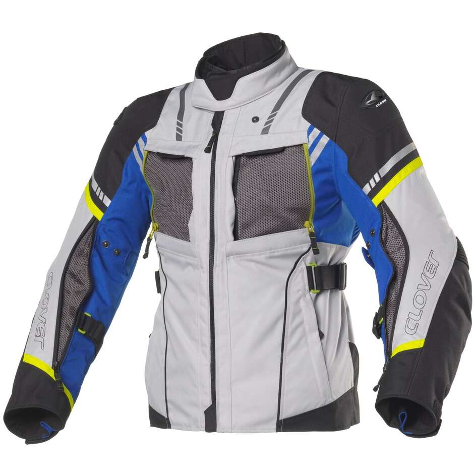 Clover HYPERBLADE WP Motorcycle Jacket Blue Grey Black