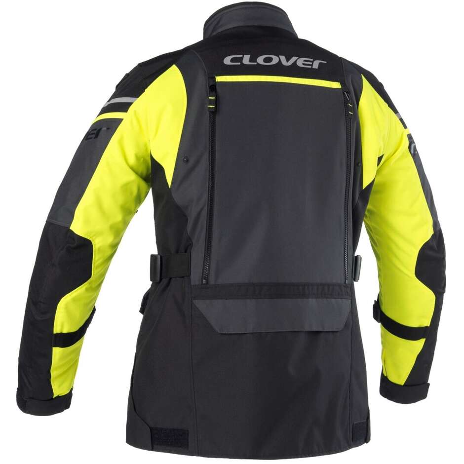 Clover OUTLAND 2 WP Motorcycle Jacket Yellow Dark Grey Black