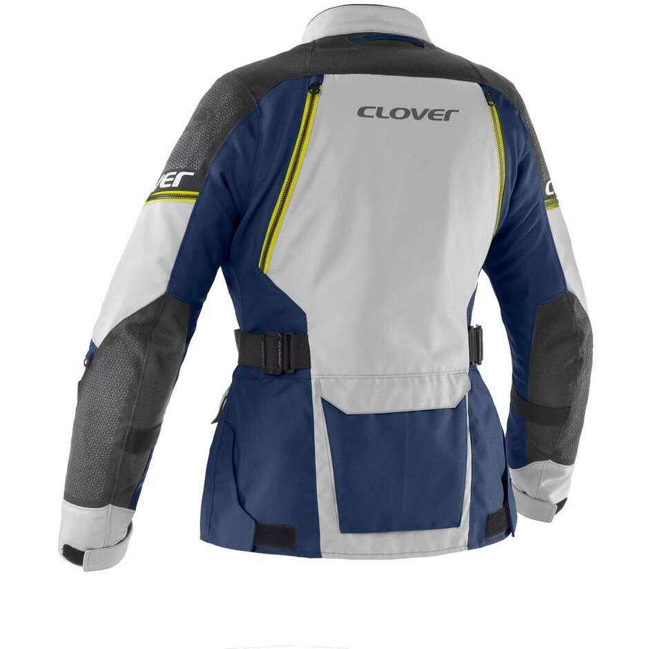 Clover OUTLAND 3 LADY WP Women's Motorcycle Jacket, Navy/Grey
