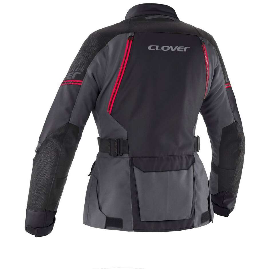 Clover OUTLAND 3 LADY WP Women's Motorcycle Jacket, Red/Black