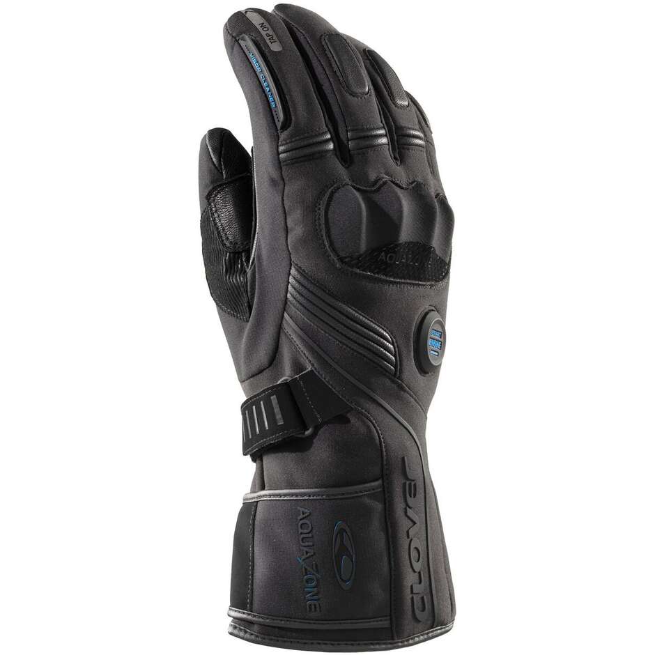 Clover POLAR-2 WP Heated Motorcycle Gloves Black