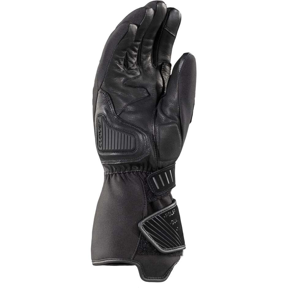 Clover POLAR-2 WP Heated Motorcycle Gloves Black