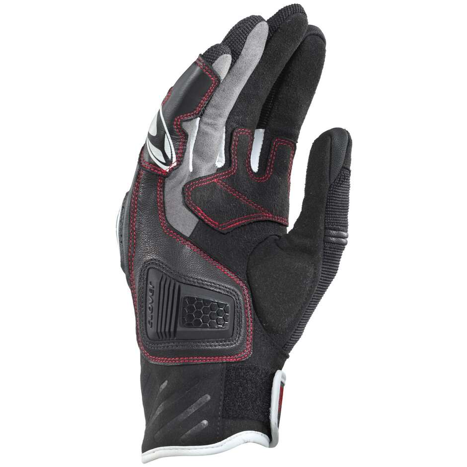 Clover PREDATOR 2 Summer Motorcycle Gloves White Red Black