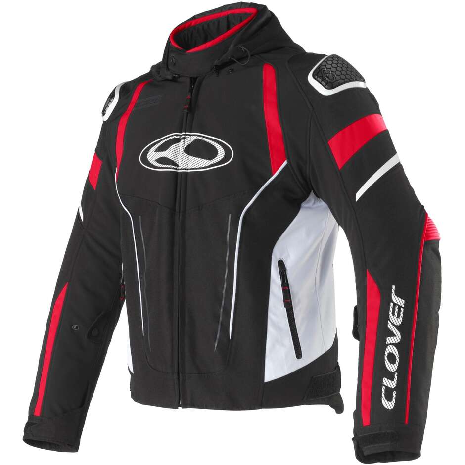 Clover RAINBLADE 3 WP Motorradjacke Schwarz Rot