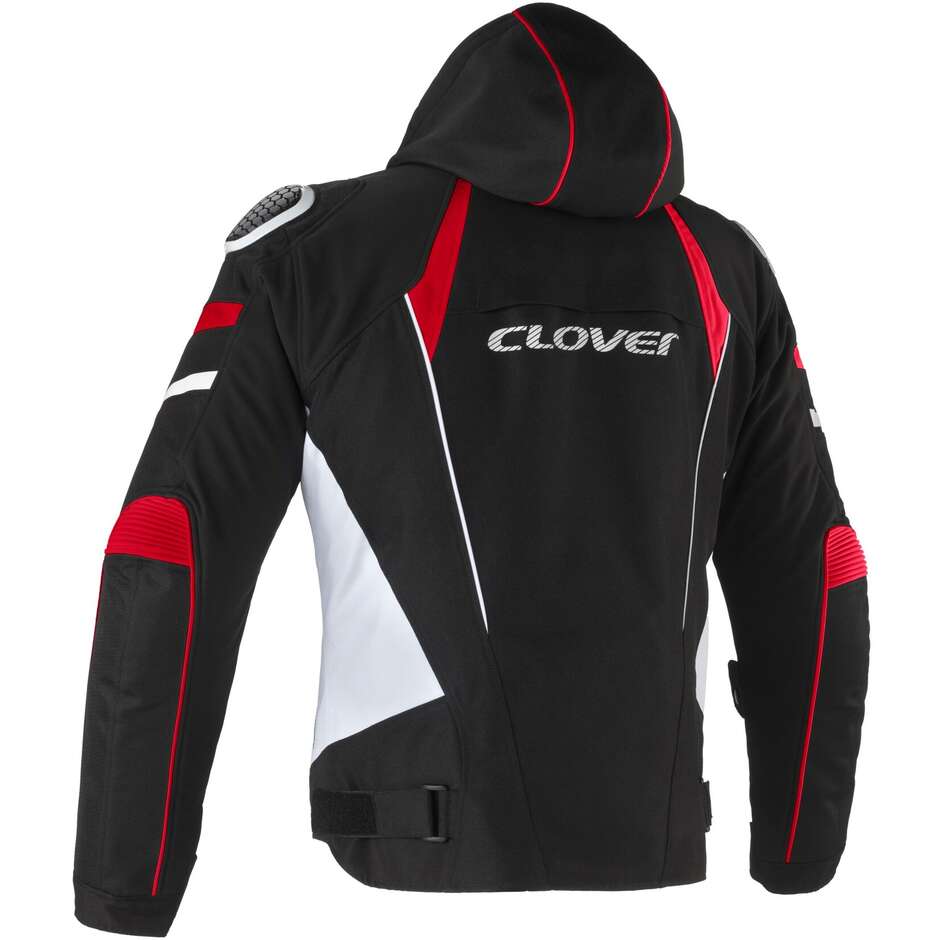 Clover RAINBLADE 3 WP Motorradjacke Schwarz Rot