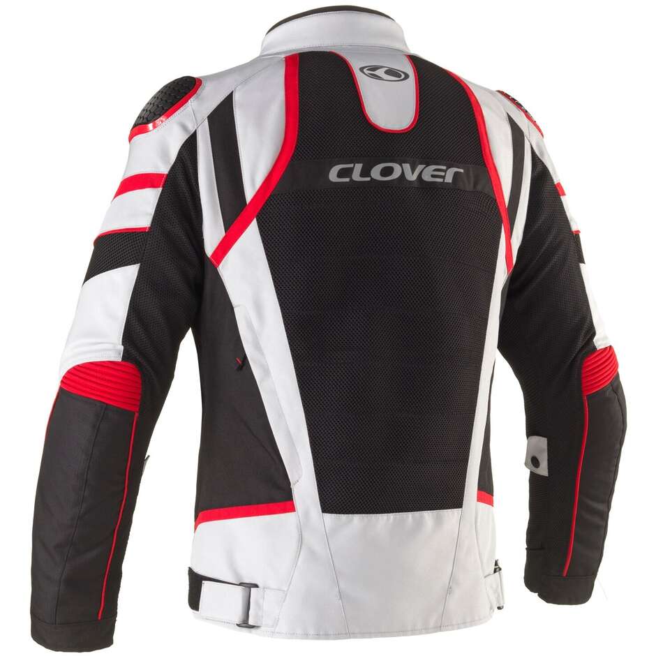 Clover RAINJET 3 WP Motorcycle Jacket Red Black White