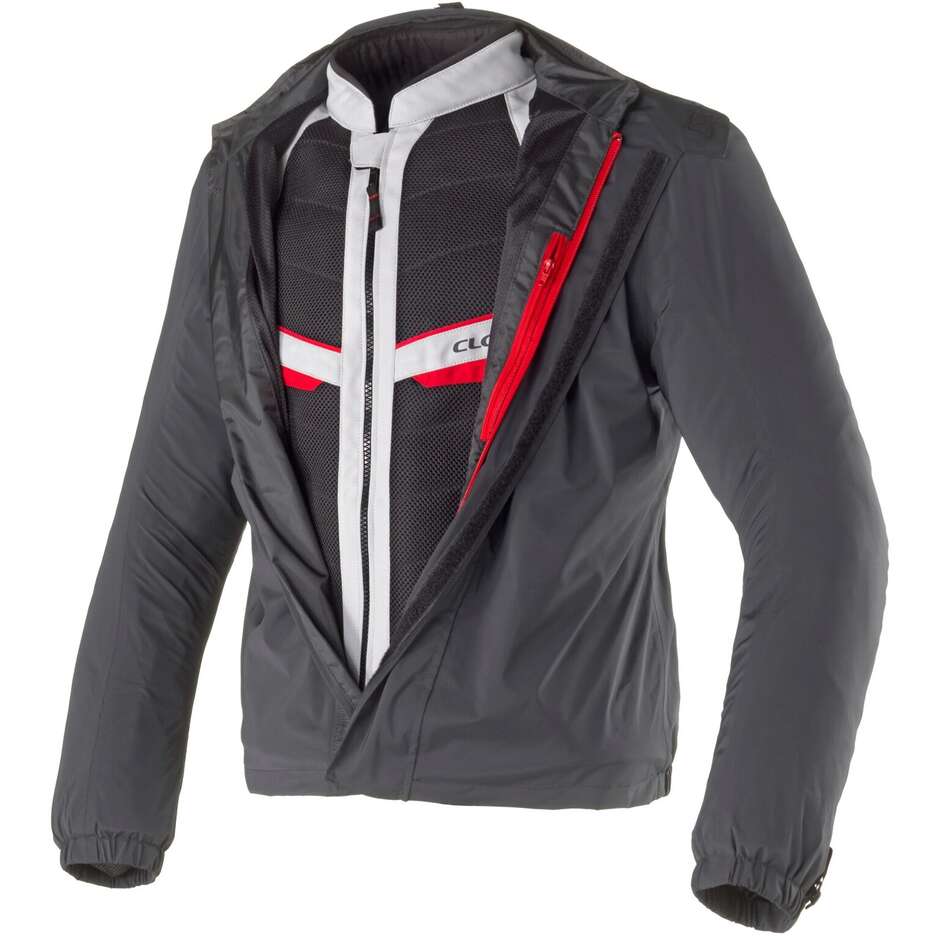 Clover RAINJET 3 WP Motorcycle Jacket Red Black White