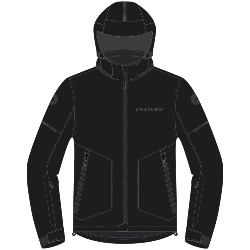 Clover RAMBLA-2 WP Motorradjacke Schwarz