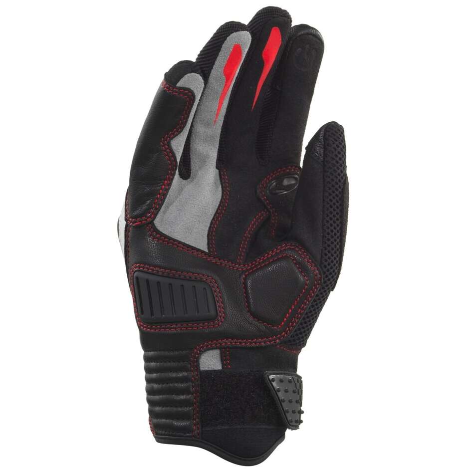 Clover RAPTOR 3 Motorcycle Gloves Black White Red