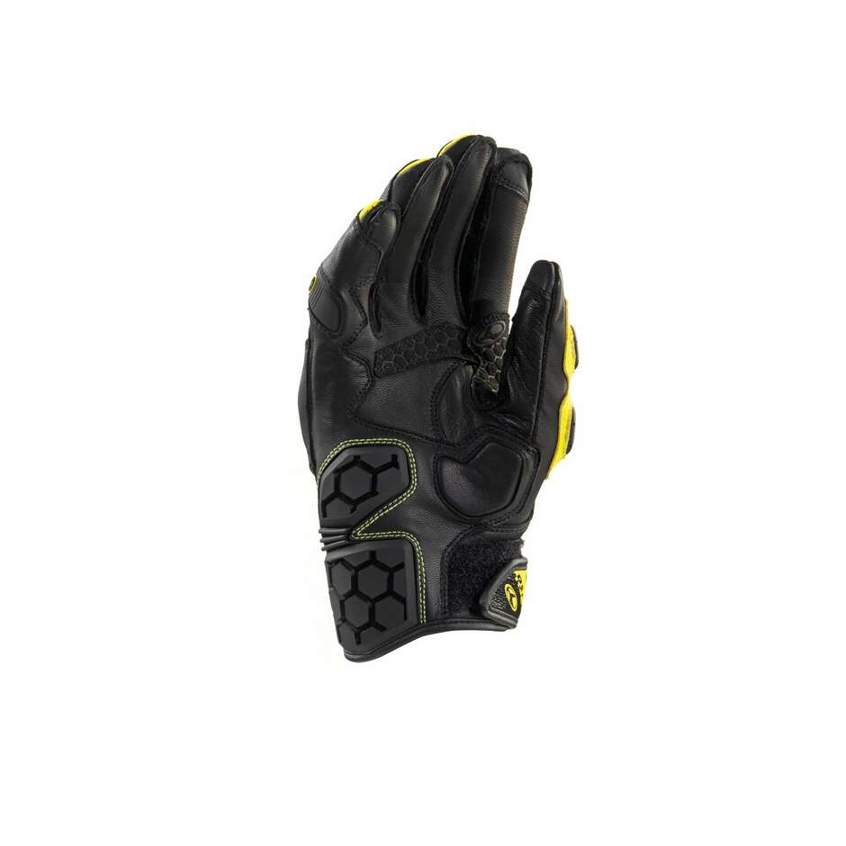Clover RSC-4 SPORT Motorradhandschuhe Schwarz Gelb