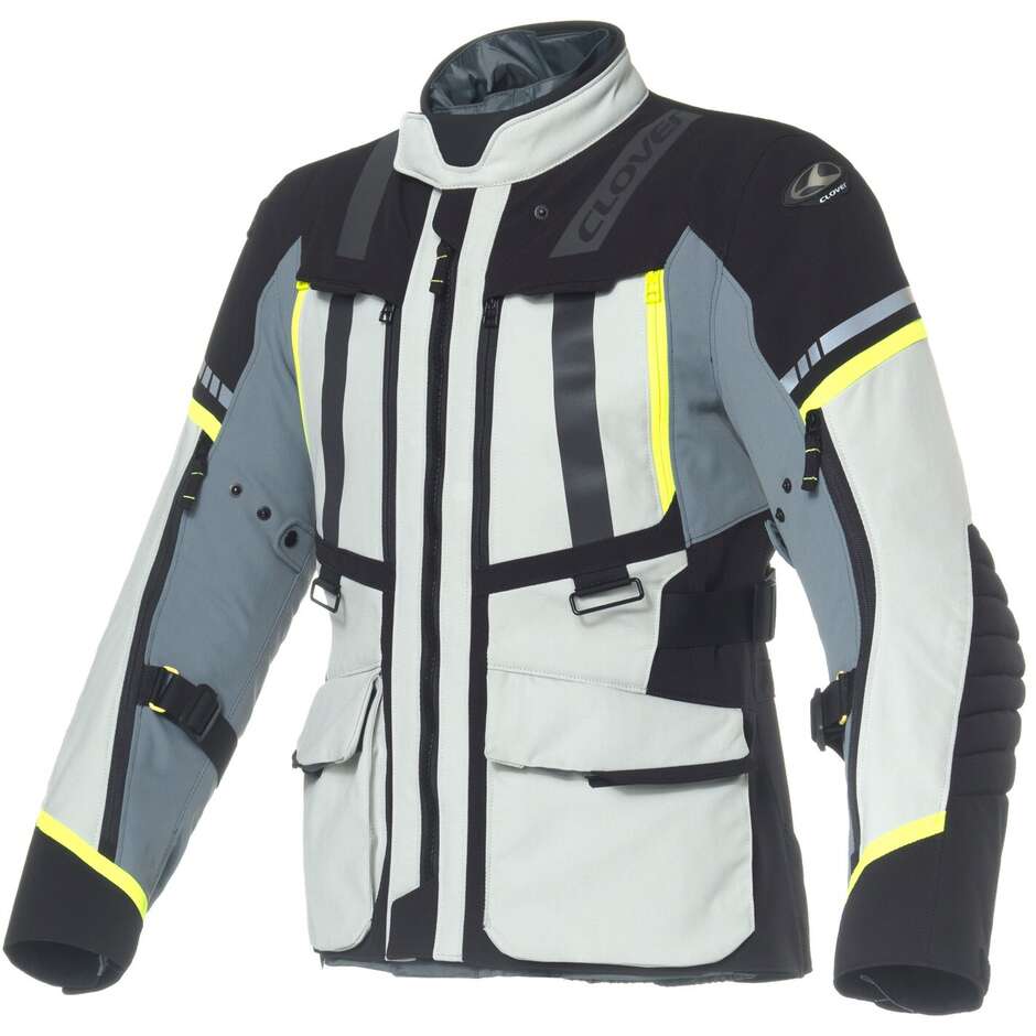 Clover SAVANA 4 WP Motorcycle Jacket Grey Yellow