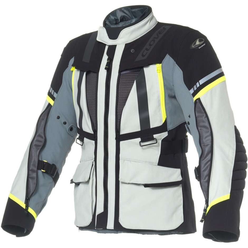 Clover SAVANA 4 WP Motorcycle Jacket Grey Yellow
