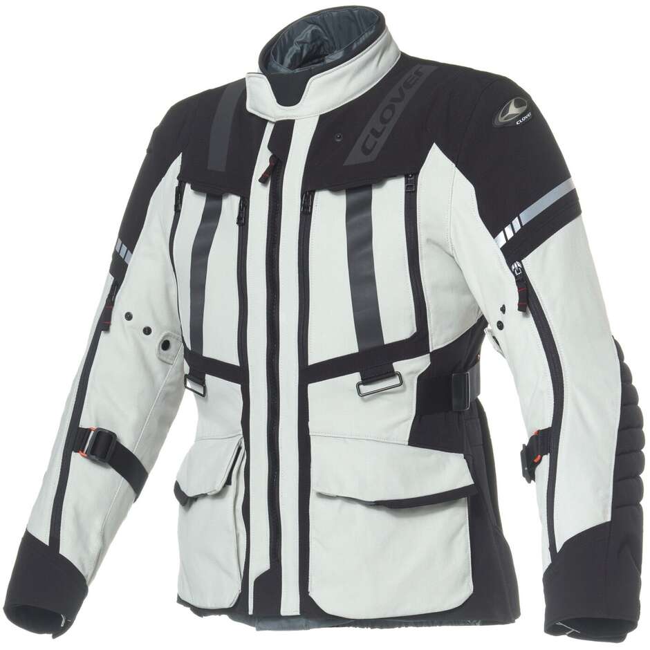 Clover SAVANA 4 WP Motorradjacke Schwarz Grau