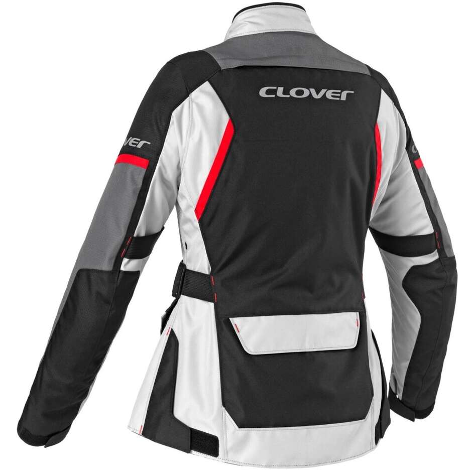 Clover SCOUT 4 LADY WP Women's Motorcycle Jacket Black Grey Red