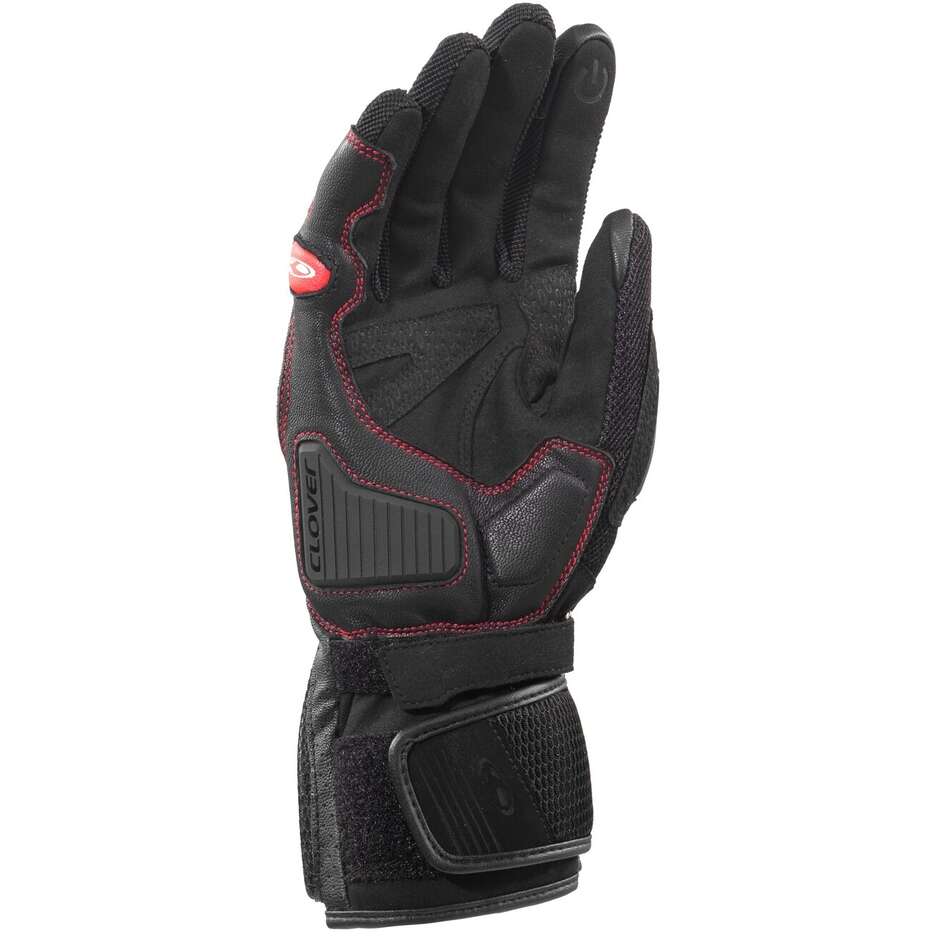 Clover SR 4 LONG Motorcycle Gloves Black