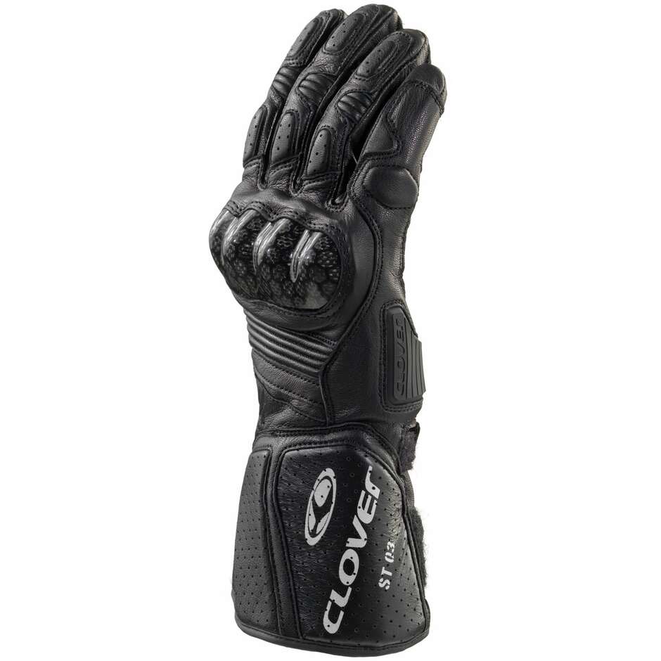 Clover ST 03 SPORT Racing Motorradhandschuhe Schwarz
