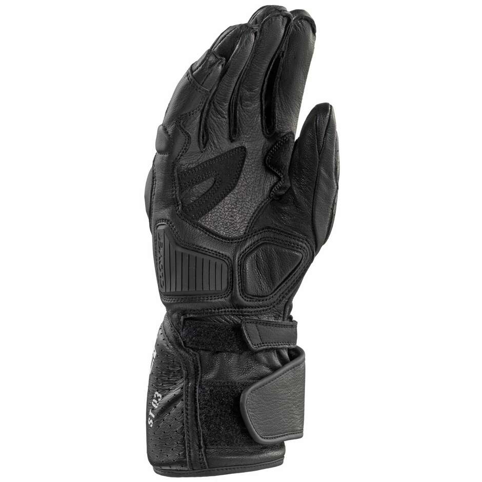 Clover ST 03 SPORT Racing Motorradhandschuhe Schwarz
