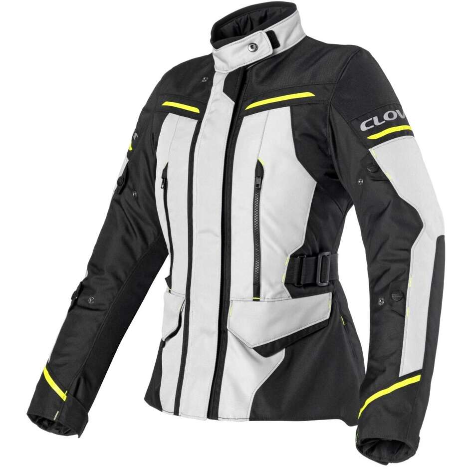 Clover STORM 4 LADY WP Women's Motorcycle Jacket Black Grey Yellow