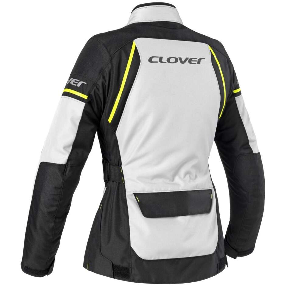 Clover STORM 4 LADY WP Women's Motorcycle Jacket Black Grey Yellow