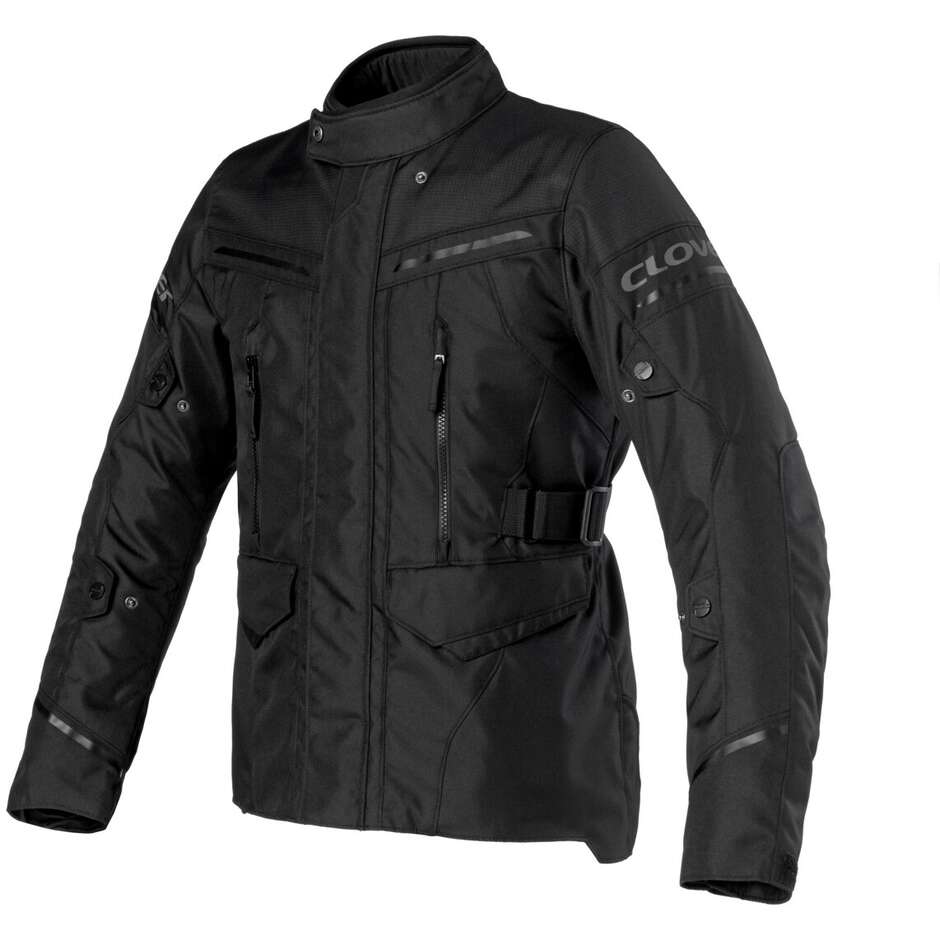 Clover STORM 4 WP Motorradjacke Schwarz