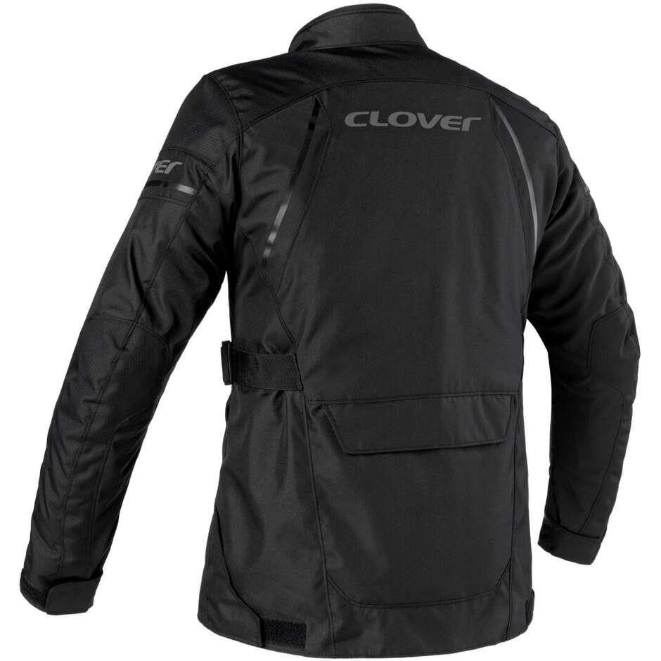 Clover STORM 4 WP Motorradjacke Schwarz