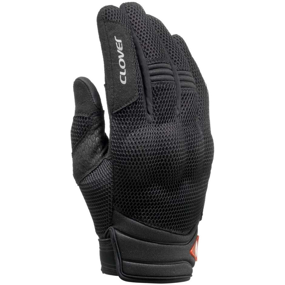 Clover STORM LADY Damen Sommer Motorradhandschuhe Schwarz