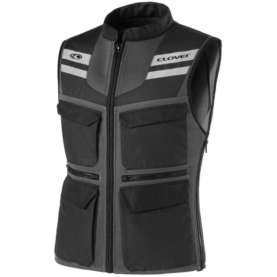 Clover SW 2 VEST Motorcycle Vest Black Grey