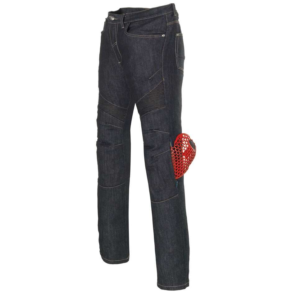Clover SYS PRO LIGHT Resinated Blue Motorradjeanshose